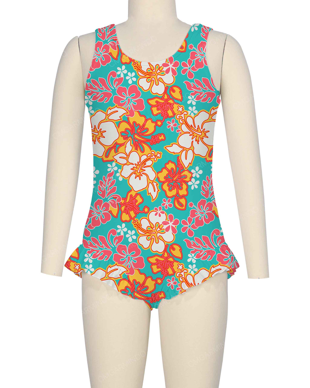 Frill Leg Scoop Back One Piece