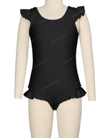 Frill Shoulder and Leg Scoop Back One Piece