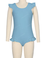 Frill Shoulder and Leg Scoop Back One Piece
