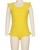 Frill Shoulder and Leg Scoop Back One Piece
