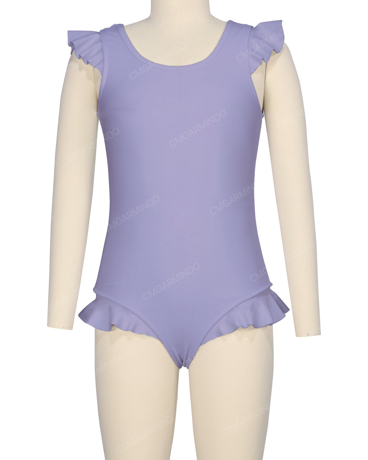 Frill Shoulder and Leg Scoop Back One Piece