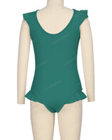 Frill Shoulder and Leg Scoop Back One Piece