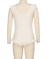 Frill Shoulder and Leg Scoop Back One Piece
