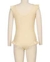Frill Shoulder and Leg Scoop Back One Piece
