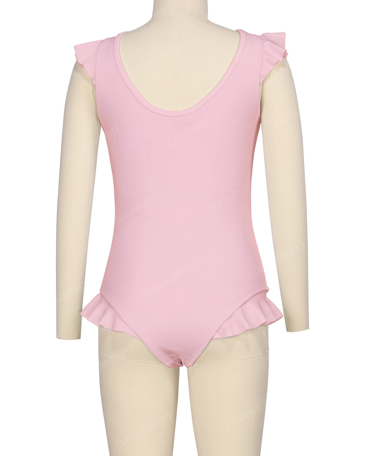 Frill Shoulder and Leg Scoop Back One Piece