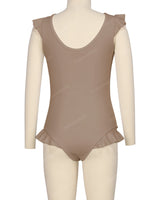 Frill Shoulder and Leg Scoop Back One Piece