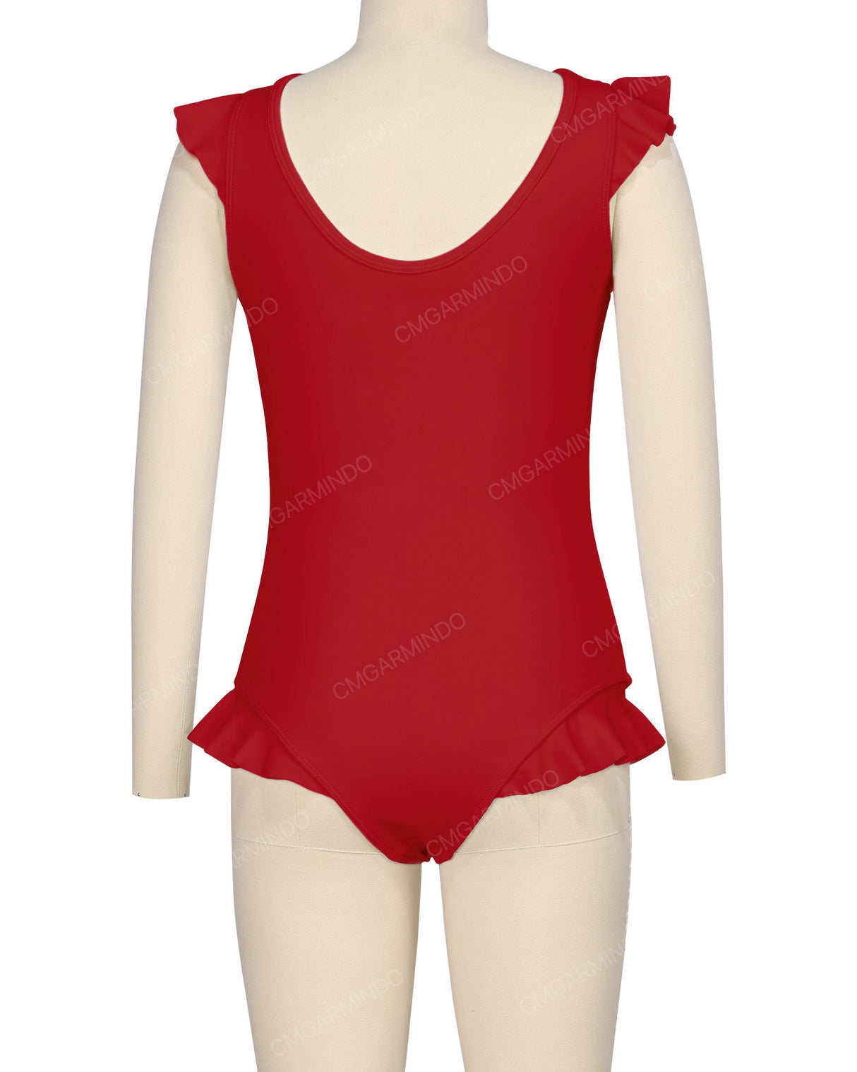 Frill Shoulder and Leg Scoop Back One Piece