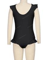 Frill Shoulder and Leg Scoop Back One Piece