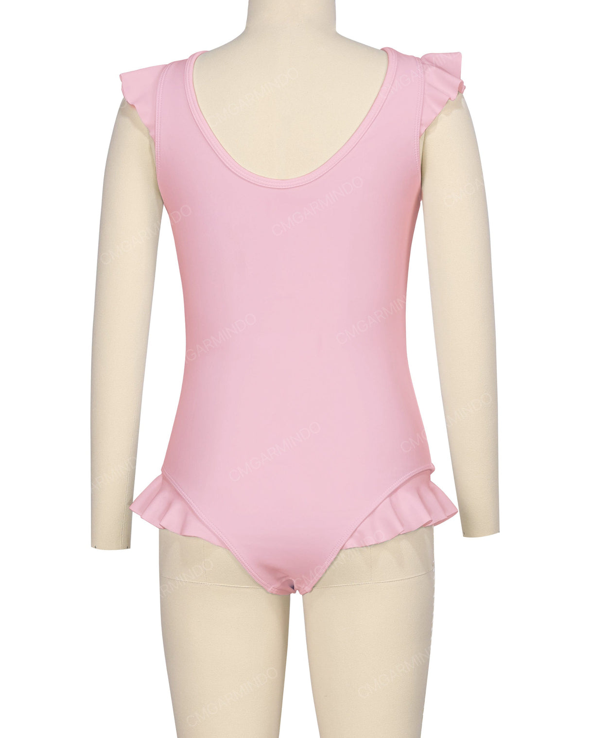 Frill Shoulder and Leg Scoop Back One Piece