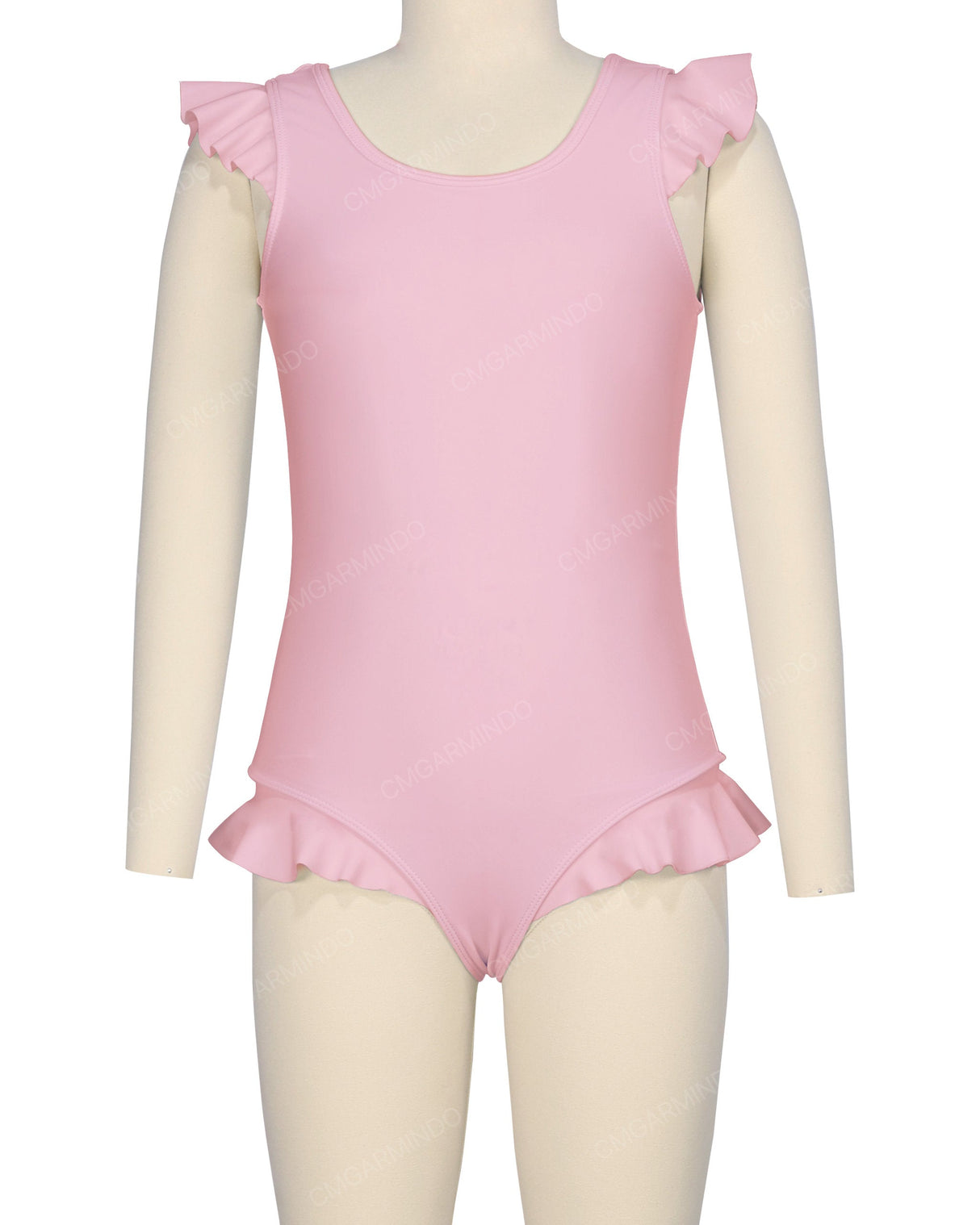 Frill Shoulder and Leg Scoop Back One Piece