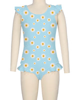 Frill Shoulder and Leg Scoop Back One Piece
