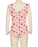Frill Shoulder and Leg Scoop Back One Piece