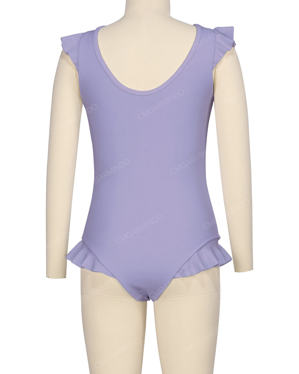 Frill Shoulder and Leg Scoop Back One Piece