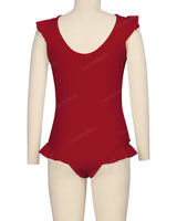 Frill Shoulder and Leg Scoop Back One Piece