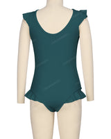Frill Shoulder and Leg Scoop Back One Piece
