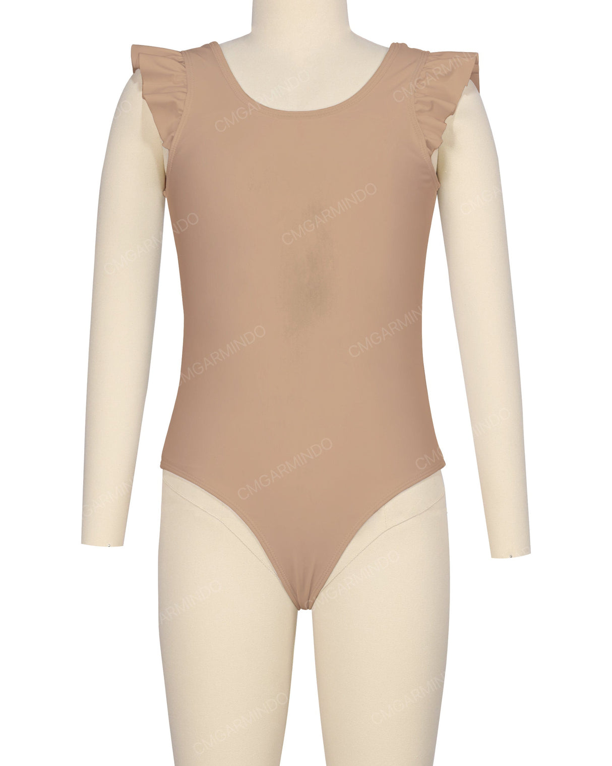Frill Shoulder Scoop Back One Piece