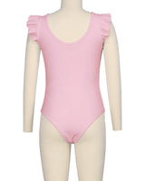 Frill Shoulder Scoop Back One Piece