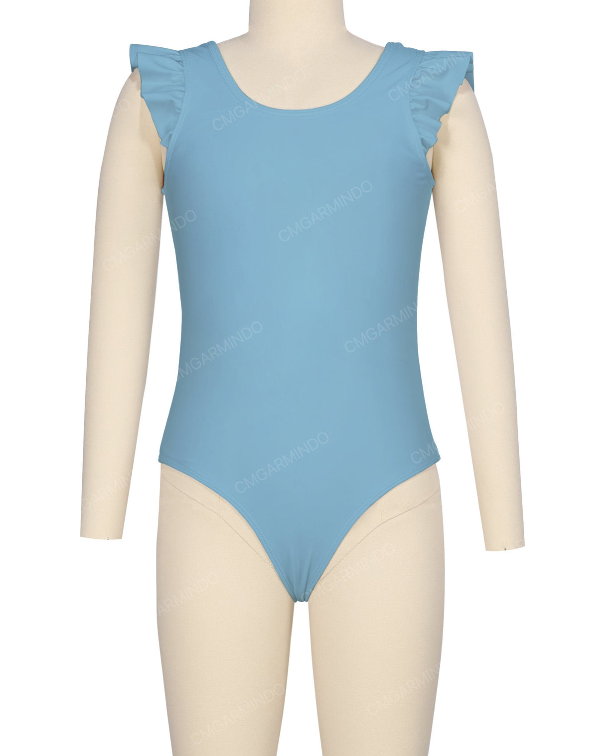 Frill Shoulder Scoop Back One Piece