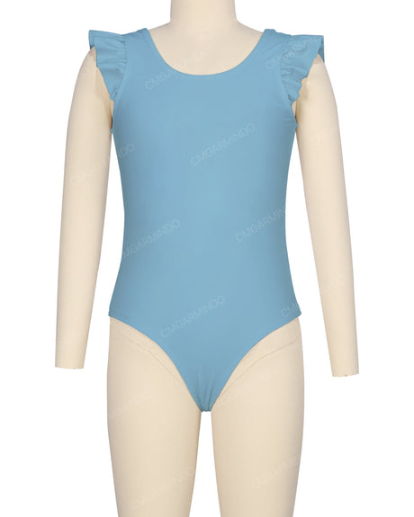 Frill Shoulder Scoop Back One Piece