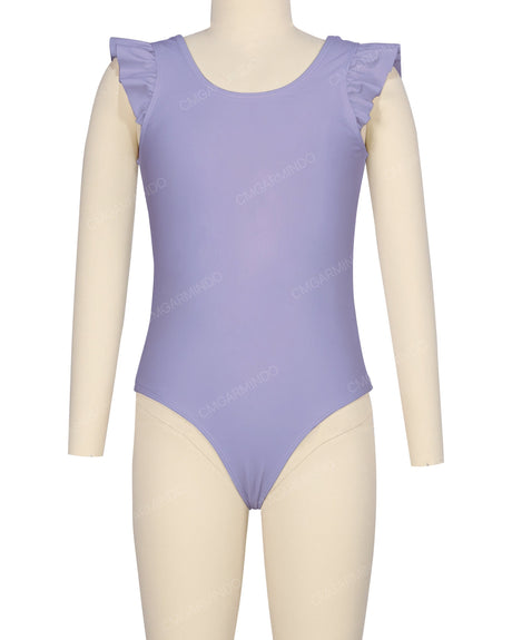 Frill Shoulder Scoop Back One Piece