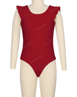 Frill Shoulder Scoop Back One Piece