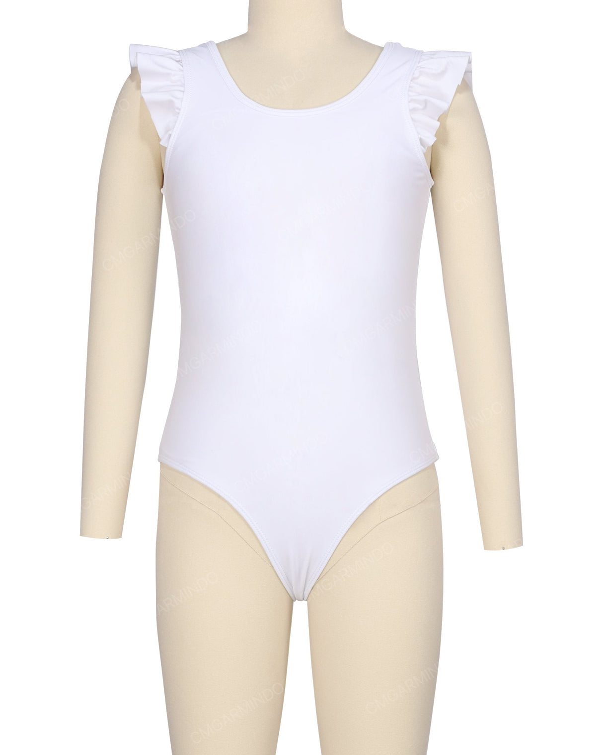 Frill Shoulder Scoop Back One Piece