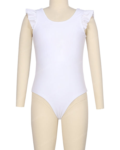 Frill Shoulder Scoop Back One Piece