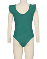 Frill Shoulder Scoop Back One Piece