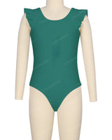 Frill Shoulder Scoop Back One Piece