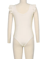 Frill Shoulder Scoop Back One Piece
