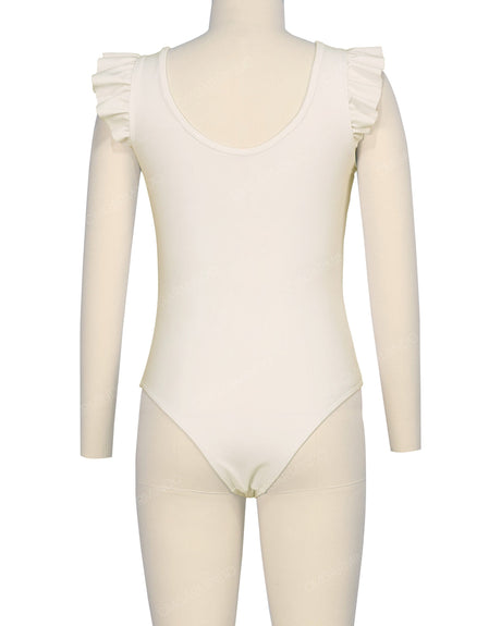 Frill Shoulder Scoop Back One Piece