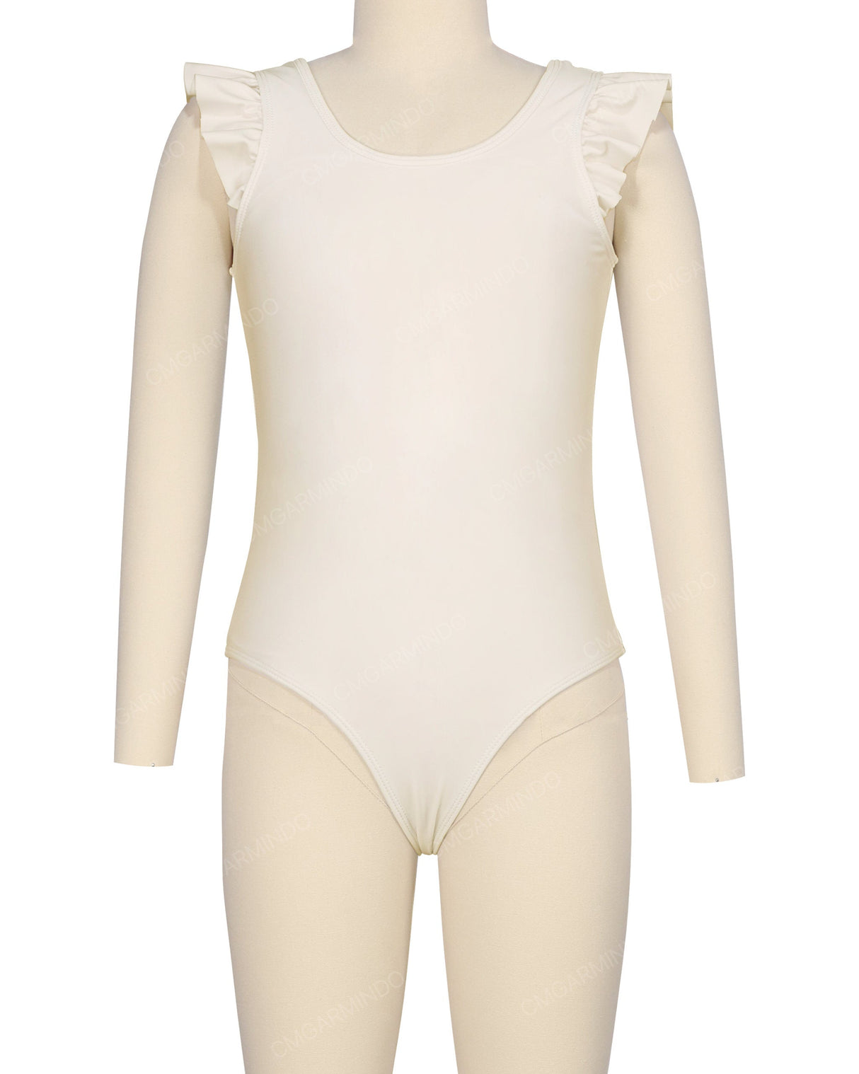 Frill Shoulder Scoop Back One Piece
