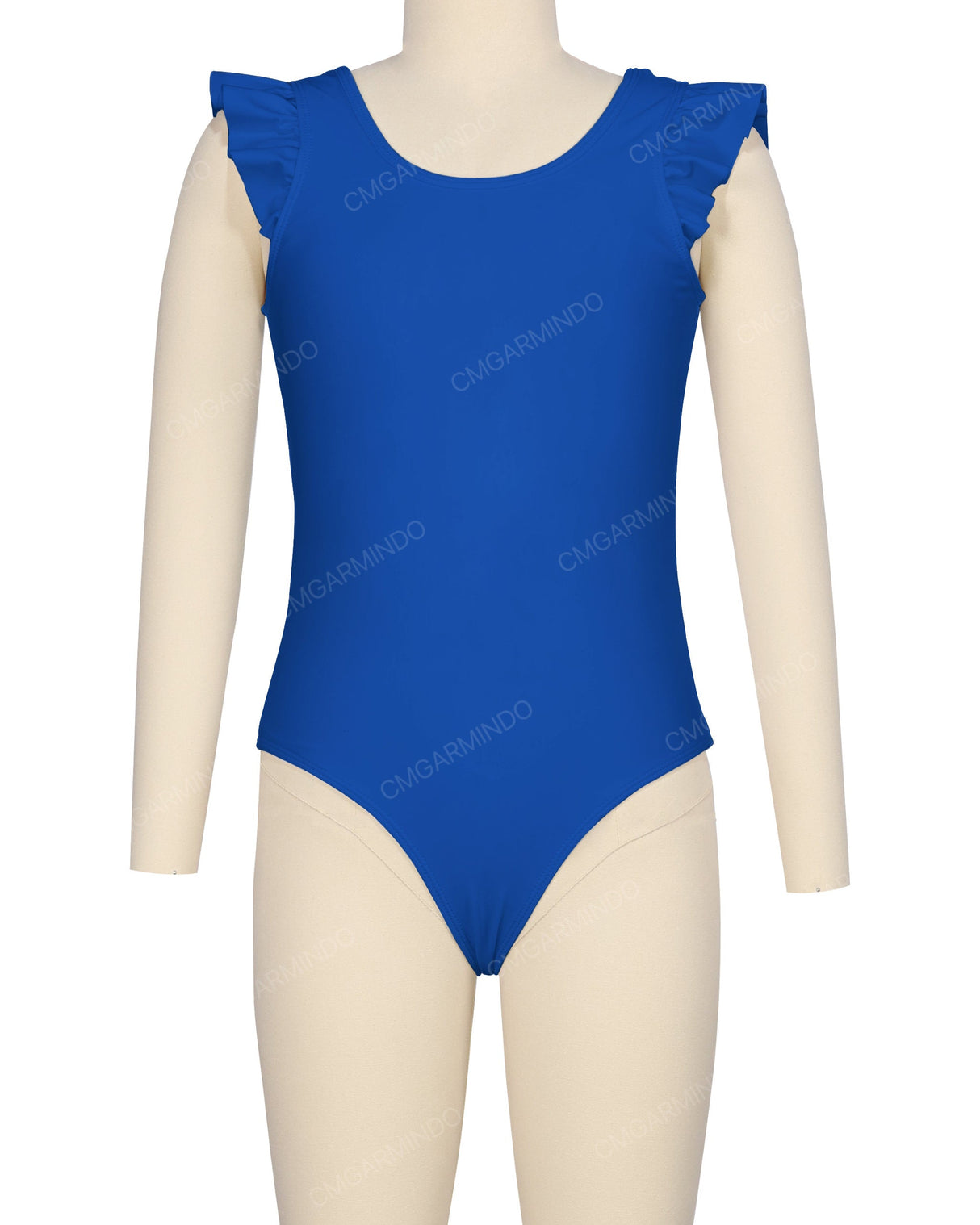 Frill Shoulder Scoop Back One Piece