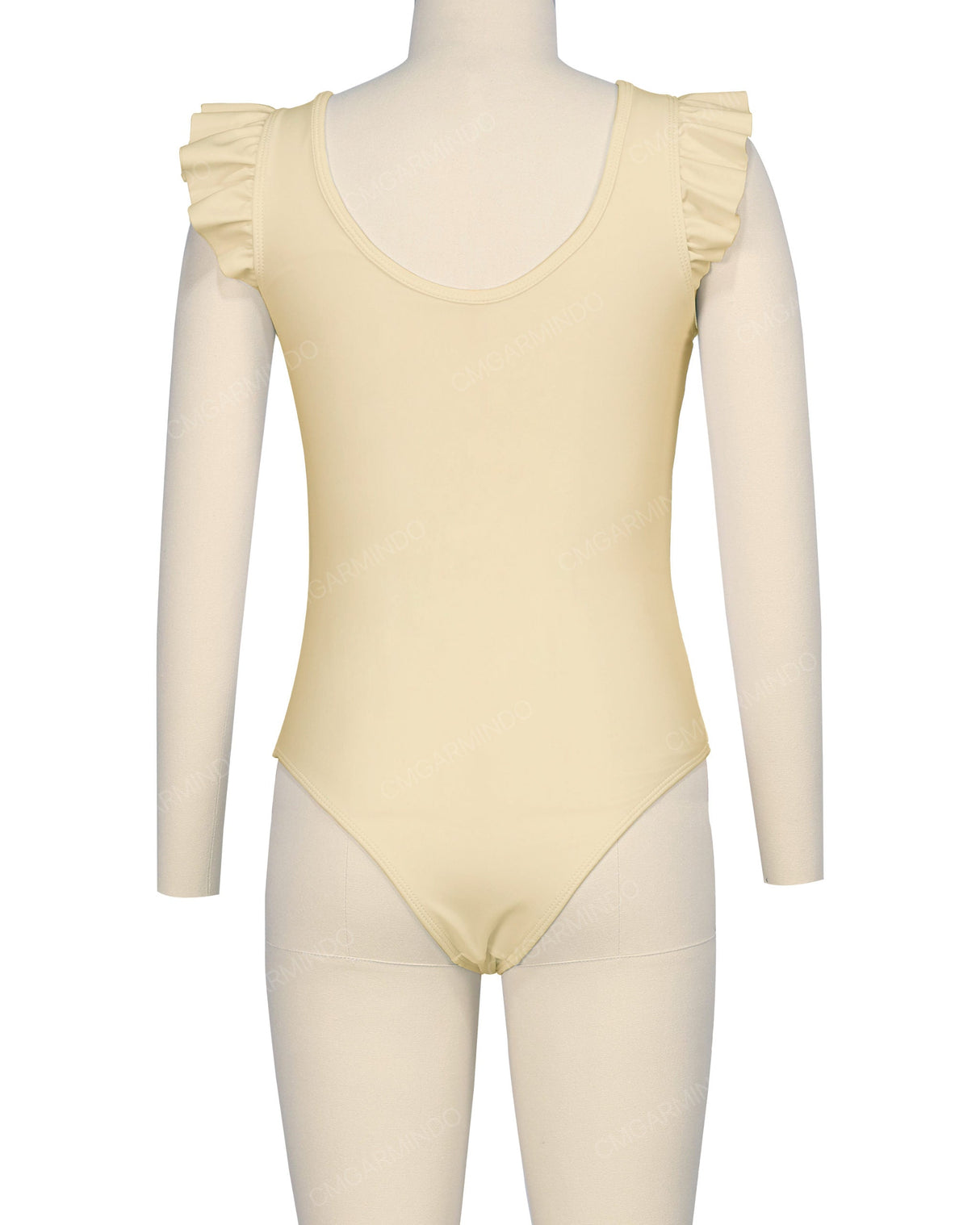 Frill Shoulder Scoop Back One Piece