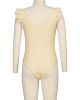 Frill Shoulder Scoop Back One Piece