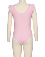 Frill Shoulder Scoop Back One Piece