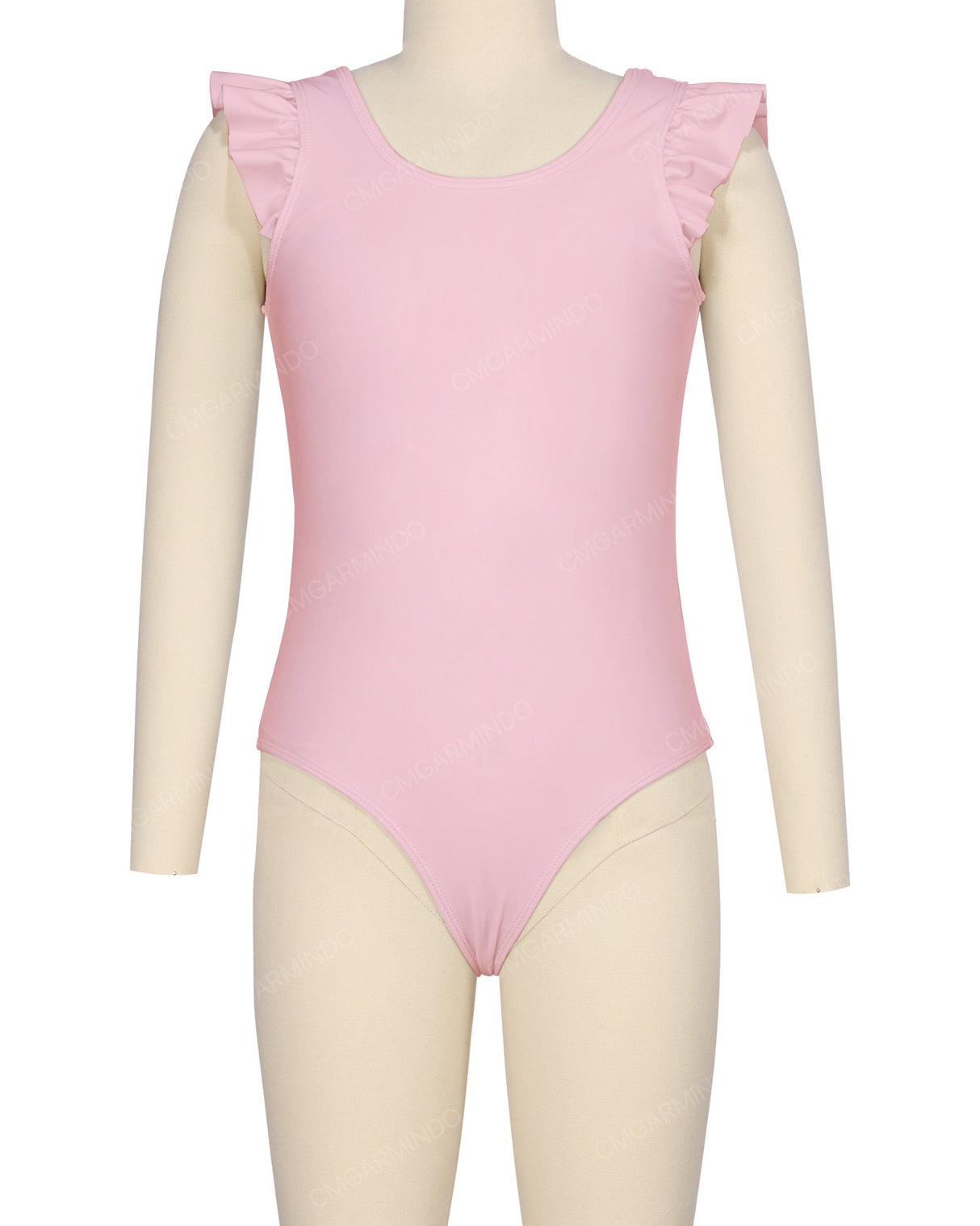 Frill Shoulder Scoop Back One Piece