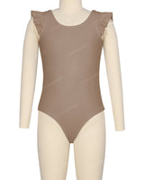 Frill Shoulder Scoop Back One Piece
