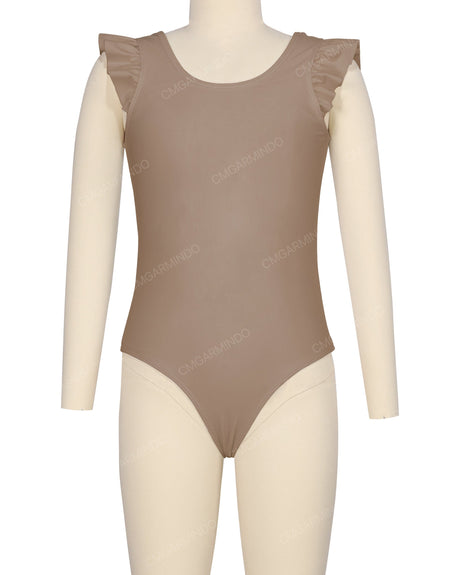Frill Shoulder Scoop Back One Piece