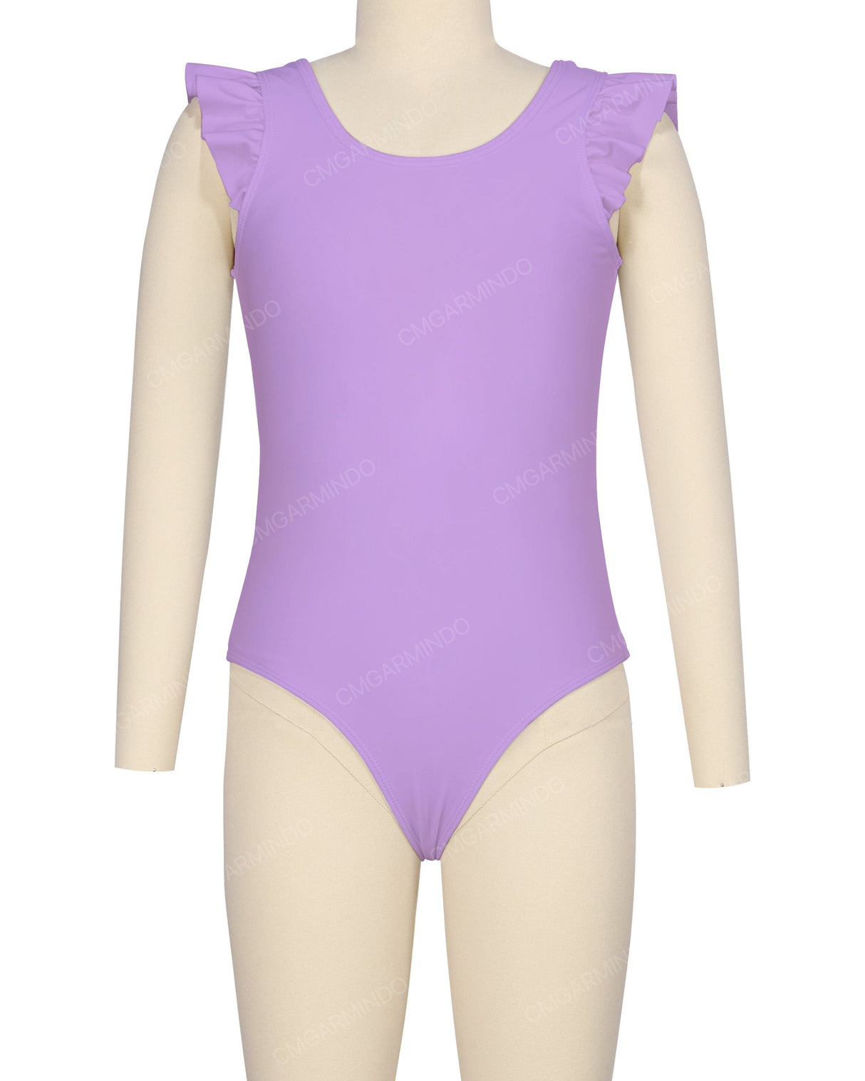 Frill Shoulder Scoop Back One Piece