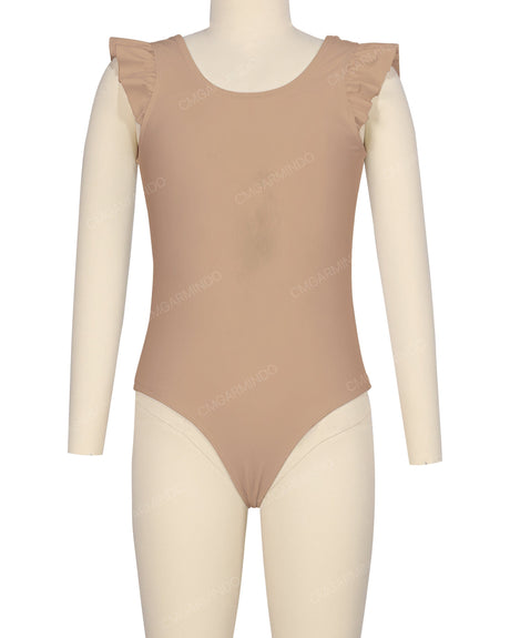Frill Shoulder Scoop Back One Piece