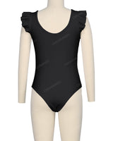 Frill Shoulder Scoop Back One Piece