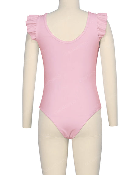 Frill Shoulder Scoop Back One Piece