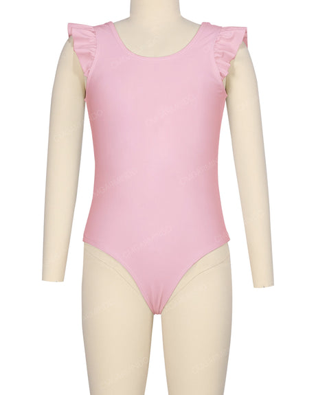 Frill Shoulder Scoop Back One Piece