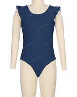 Frill Shoulder Scoop Back One Piece