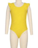 Frill Shoulder Scoop Back One Piece