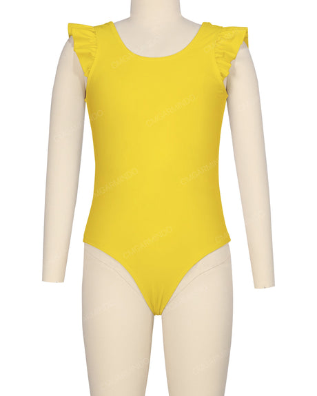 Frill Shoulder Scoop Back One Piece