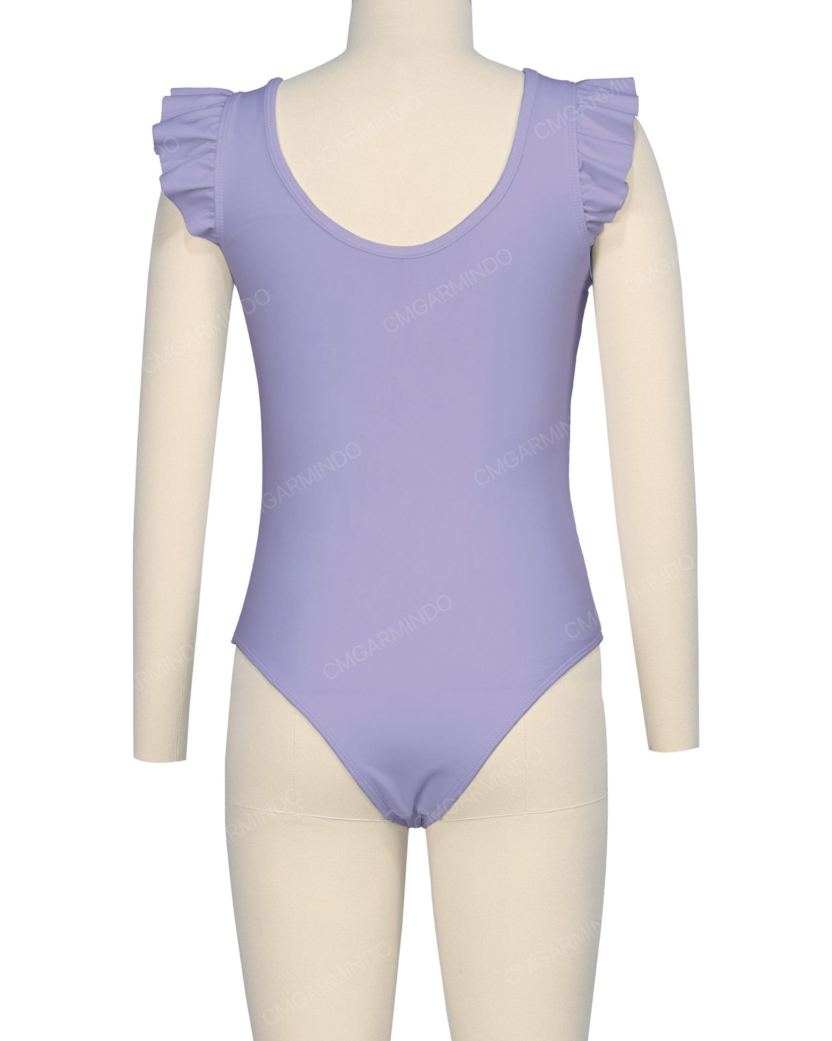 Frill Shoulder Scoop Back One Piece
