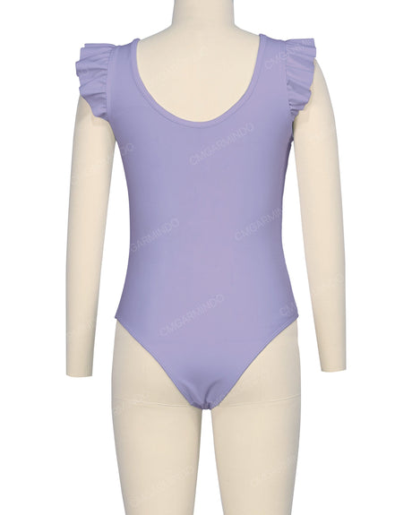 Frill Shoulder Scoop Back One Piece