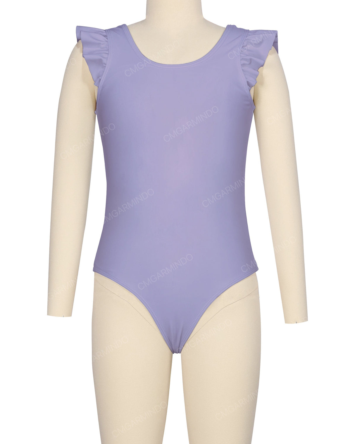 Frill Shoulder Scoop Back One Piece